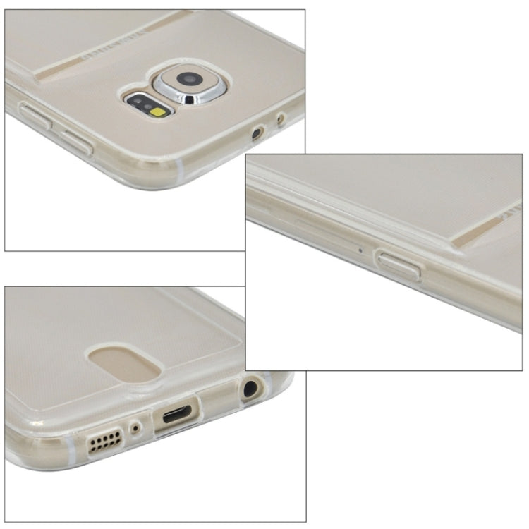 For Galaxy S6 / G920 Ultrathin TPU Case with Card Slot