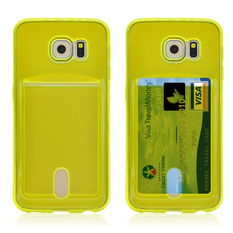 For Galaxy S6 / G920 Ultrathin TPU Case with Card Slot