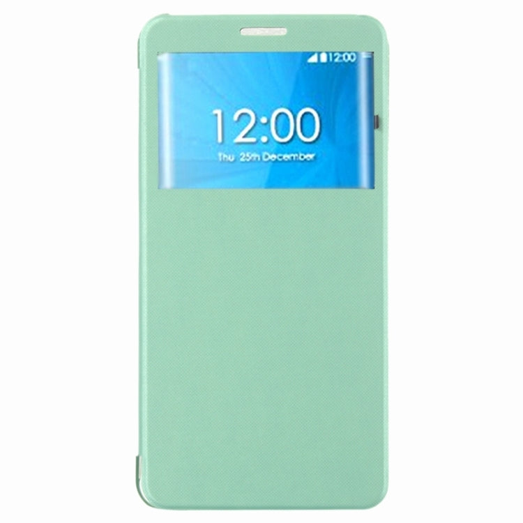 Brushed Texture Horizontal Flip Leather Case with Caller ID Display Window for Galaxy Note 5