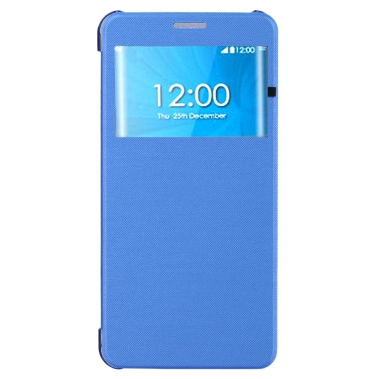 Brushed Texture Horizontal Flip Leather Case with Caller ID Display Window for Galaxy Note 5