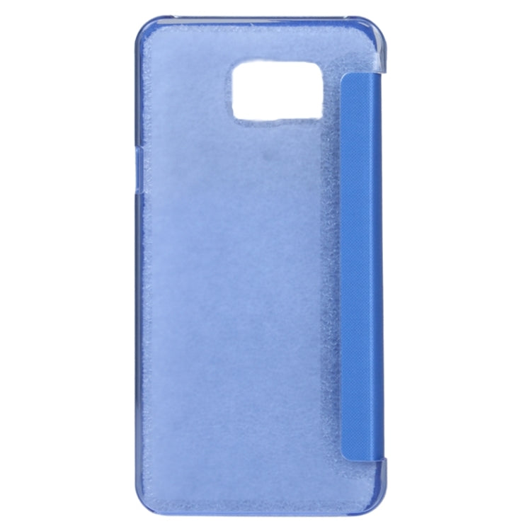 Brushed Texture Horizontal Flip Leather Case with Caller ID Display Window for Galaxy Note 5