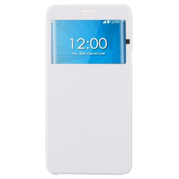 Brushed Texture Horizontal Flip Leather Case with Caller ID Display Window for Galaxy Note 5