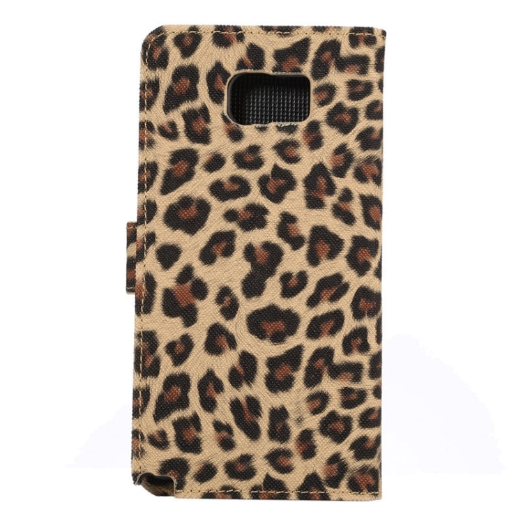 Leopard Pattern Flip Leather Case with Holder & Card Slots for Galaxy Note 5 / N920(Yellow)