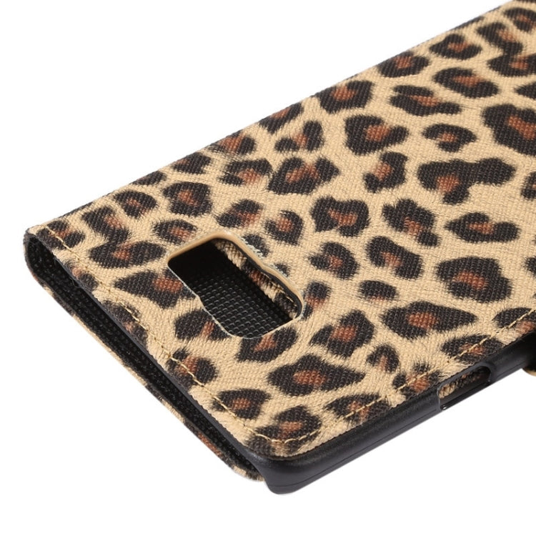 Leopard Pattern Flip Leather Case with Holder & Card Slots for Galaxy Note 5 / N920(Yellow)