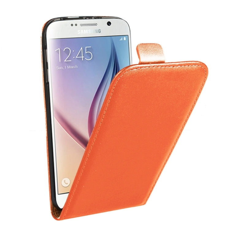 For Galaxy S6 Vertical Flip Genuine Split Leather Case
