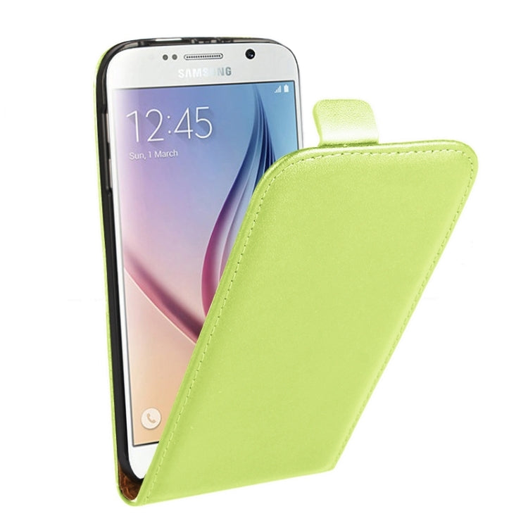 For Galaxy S6 Vertical Flip Genuine Split Leather Case