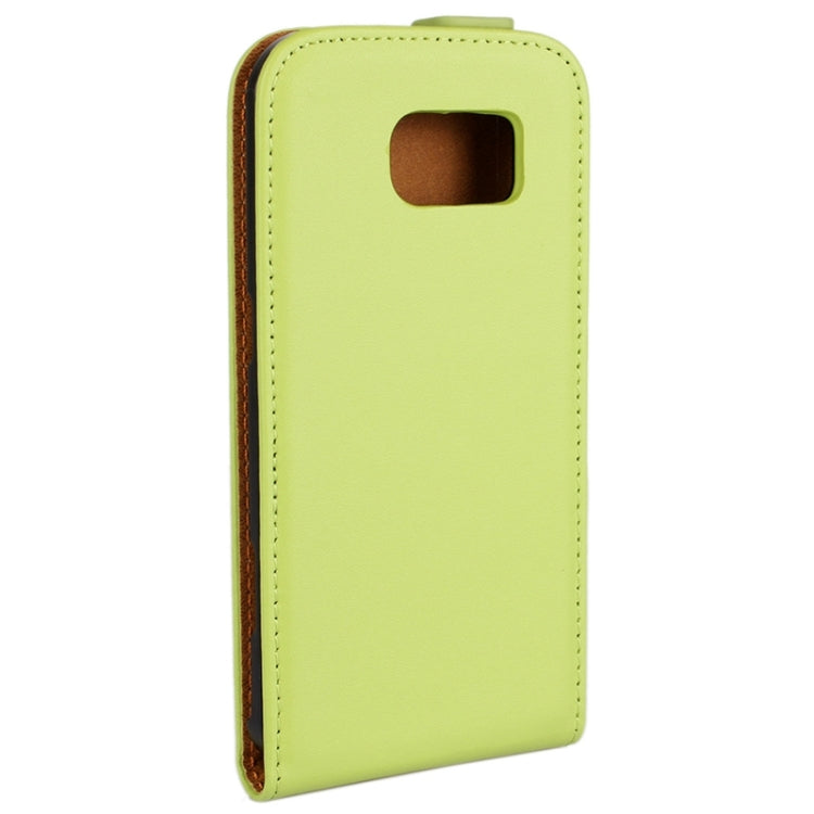 For Galaxy S6 Vertical Flip Genuine Split Leather Case