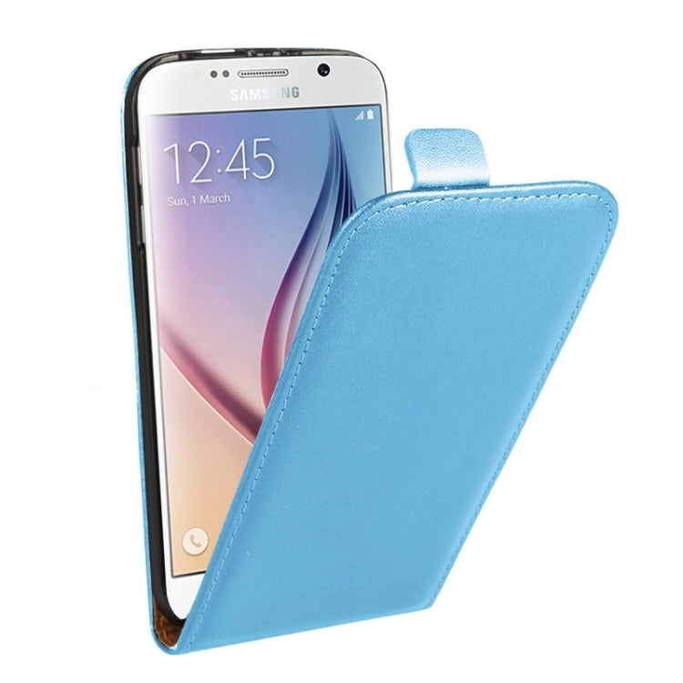For Galaxy S6 Vertical Flip Genuine Split Leather Case