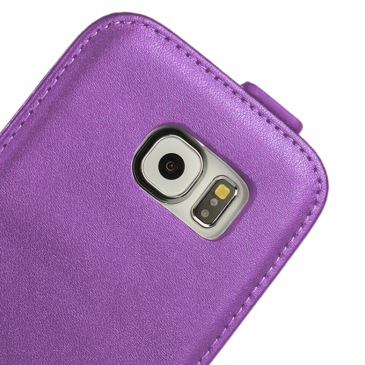 For Galaxy S6 Vertical Flip Genuine Split Leather Case