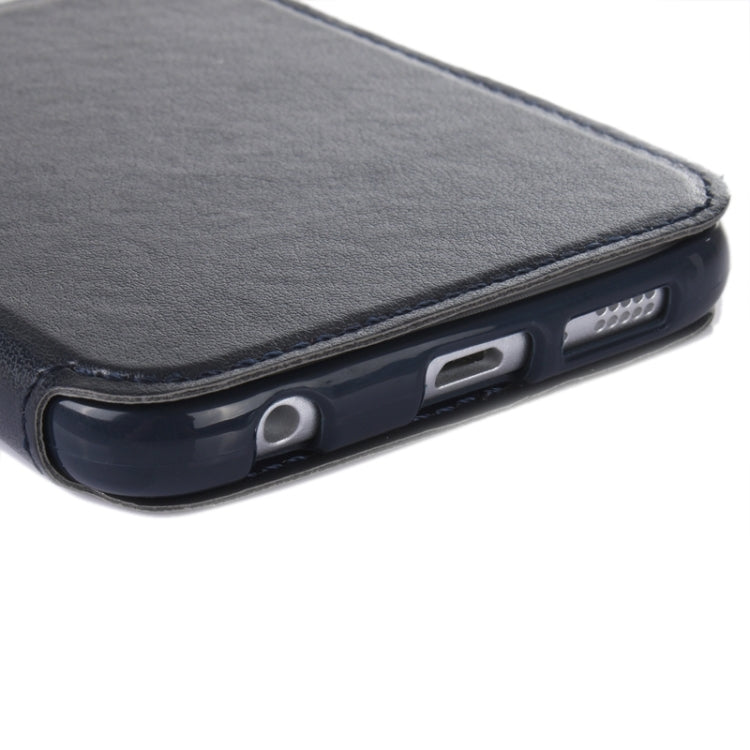 For Galaxy S6 / G920 Crazy Horse Texture Leather Case with Holder & Card Slot & Caller ID Display Window