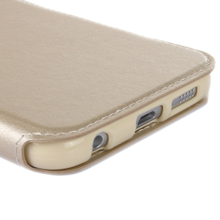 For Galaxy S6 / G920 Crazy Horse Texture Leather Case with Holder & Card Slot & Caller ID Display Window