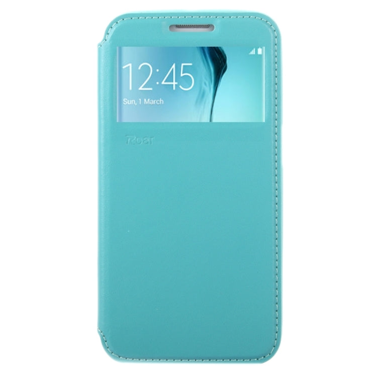 For Galaxy S6 / G920 Crazy Horse Texture Leather Case with Holder & Card Slot & Caller ID Display Window