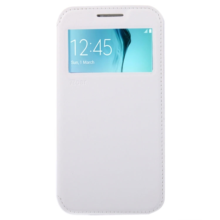 For Galaxy S6 / G920 Crazy Horse Texture Leather Case with Holder & Card Slot & Caller ID Display Window