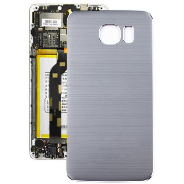 For Galaxy S6 Metal Wire Drawing  Battery Back Cover