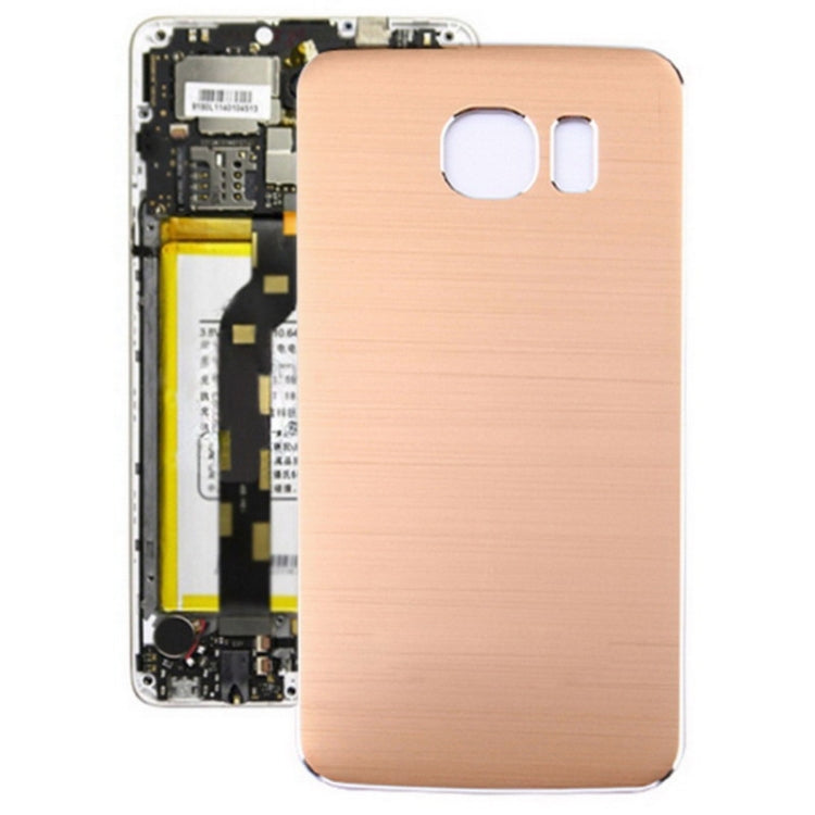 For Galaxy S6 Metal Wire Drawing  Battery Back Cover
