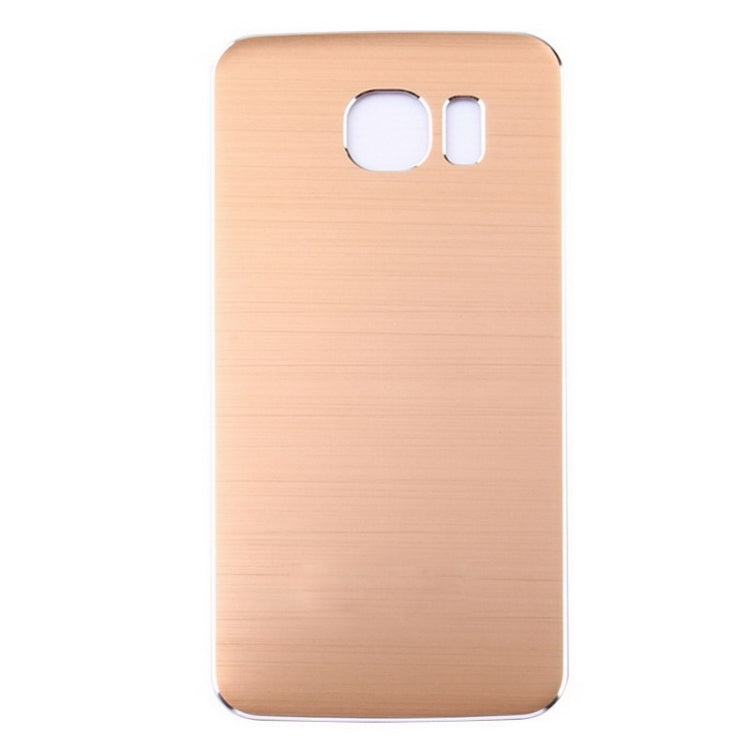 For Galaxy S6 Metal Wire Drawing  Battery Back Cover