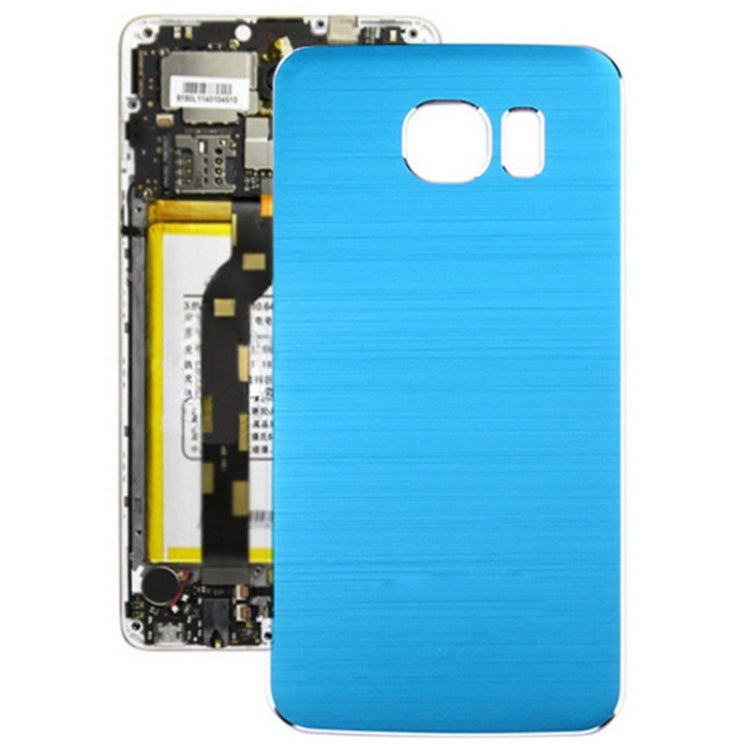 For Galaxy S6 Metal Wire Drawing  Battery Back Cover