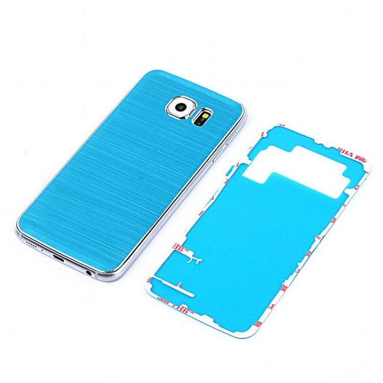For Galaxy S6 Metal Wire Drawing  Battery Back Cover