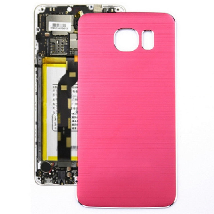 For Galaxy S6 Metal Wire Drawing  Battery Back Cover