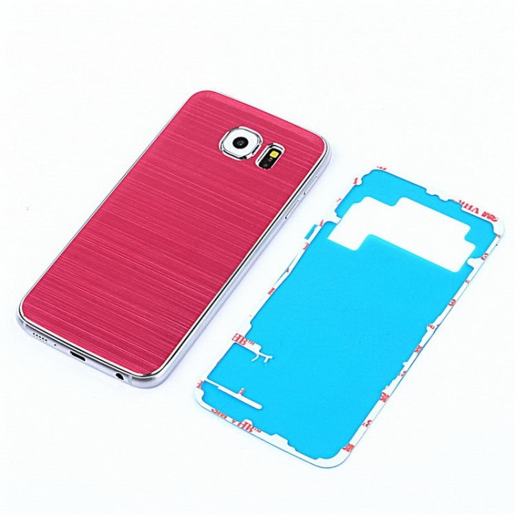For Galaxy S6 Metal Wire Drawing  Battery Back Cover