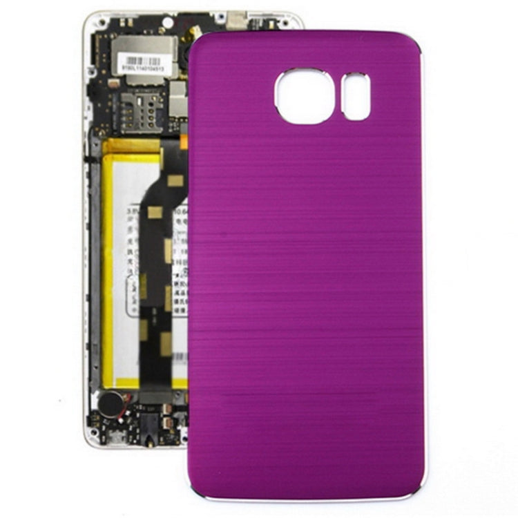 For Galaxy S6 Metal Wire Drawing  Battery Back Cover