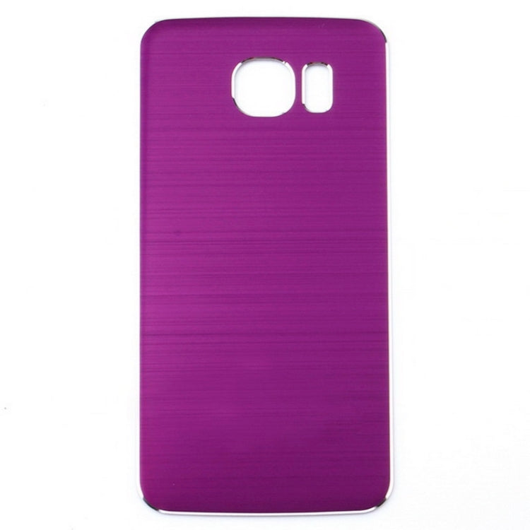 For Galaxy S6 Metal Wire Drawing  Battery Back Cover