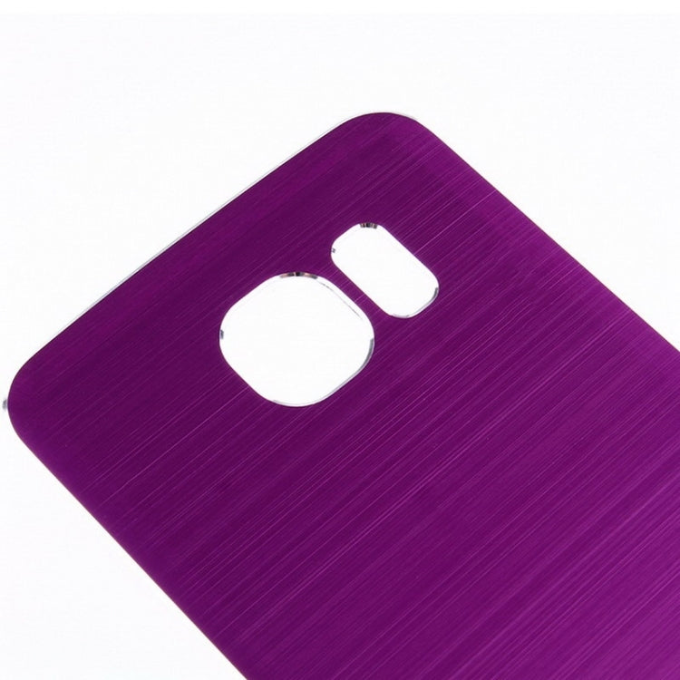 For Galaxy S6 Metal Wire Drawing  Battery Back Cover
