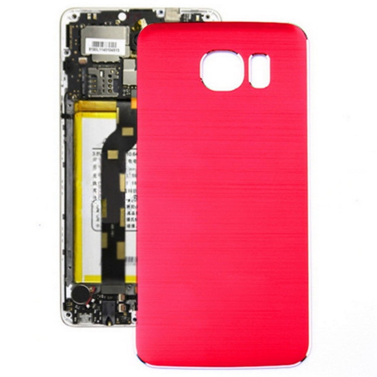For Galaxy S6 Metal Wire Drawing  Battery Back Cover