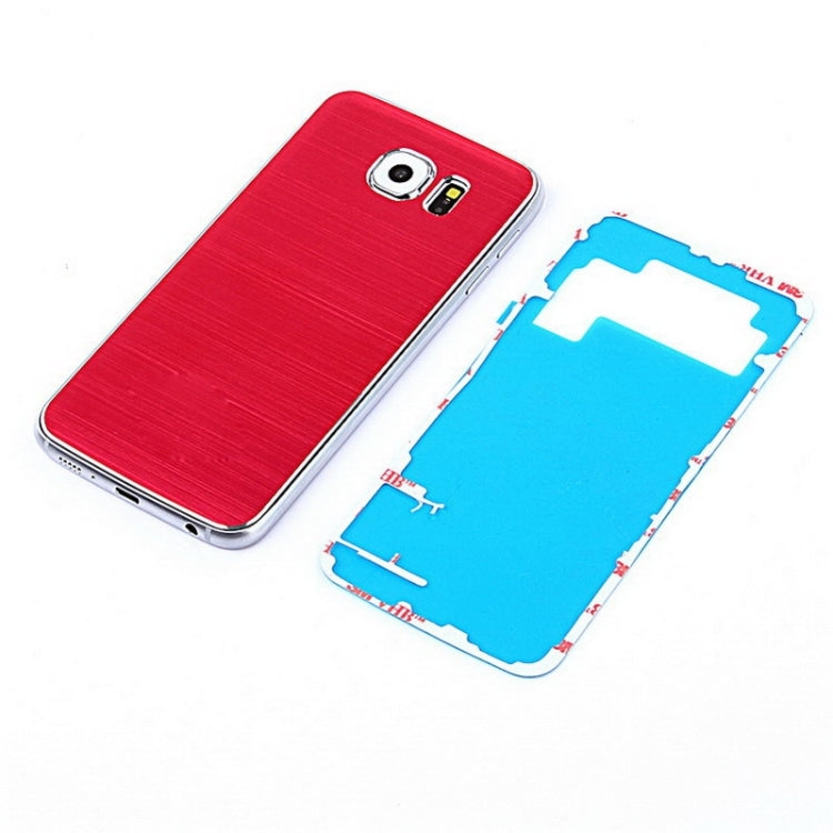 For Galaxy S6 Metal Wire Drawing  Battery Back Cover