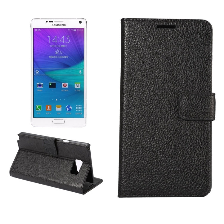 Litchi Texture Horizontal Leather Case with Holder & Card Slots & Wallet for Galaxy Note 5