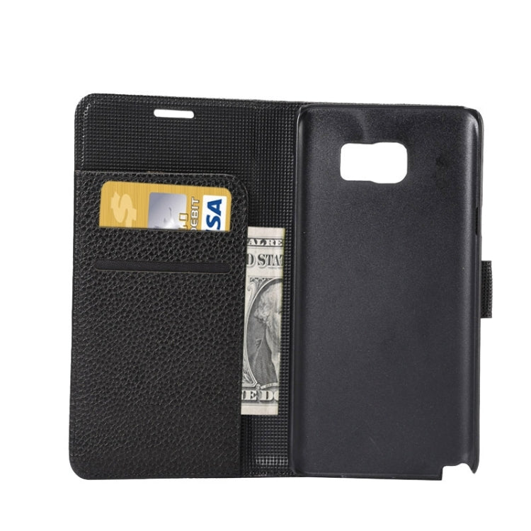 Litchi Texture Horizontal Leather Case with Holder & Card Slots & Wallet for Galaxy Note 5