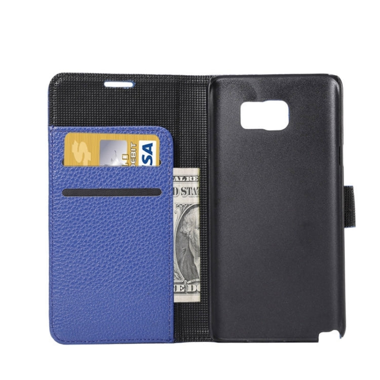 Litchi Texture Horizontal Leather Case with Holder & Card Slots & Wallet for Galaxy Note 5