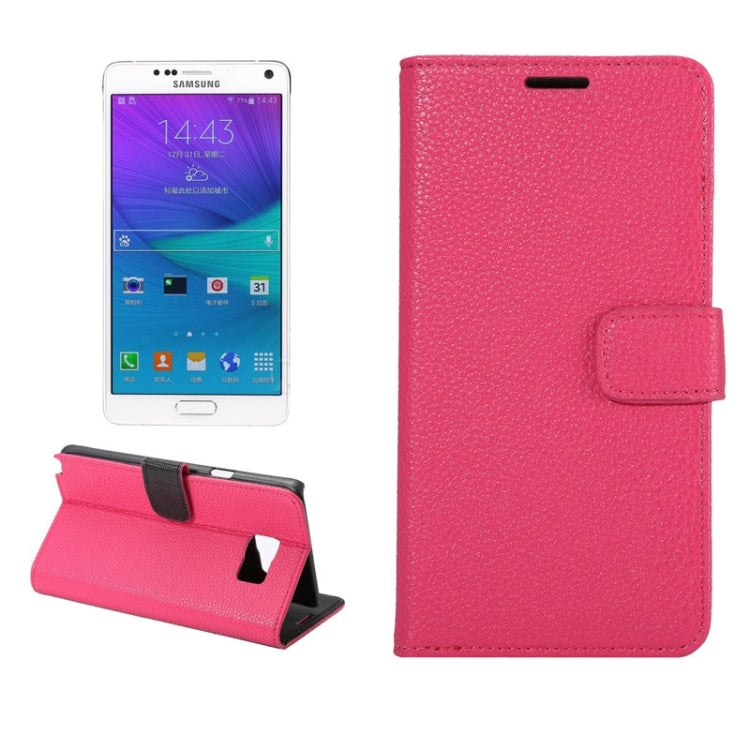 Litchi Texture Horizontal Leather Case with Holder & Card Slots & Wallet for Galaxy Note 5