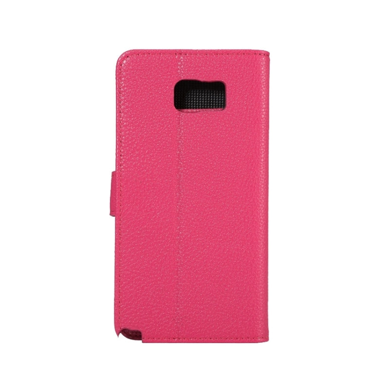 Litchi Texture Horizontal Leather Case with Holder & Card Slots & Wallet for Galaxy Note 5