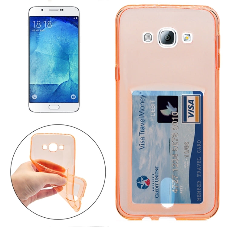 Ultrathin TPU Protective Case with Card Slot for Galaxy A8 / A8000