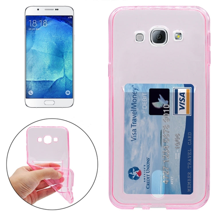 Ultrathin TPU Protective Case with Card Slot for Galaxy A8 / A8000