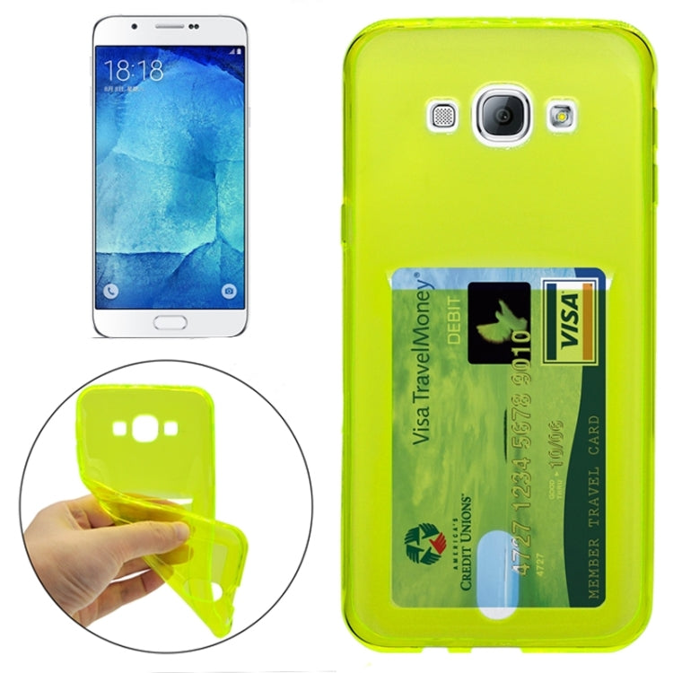 Ultrathin TPU Protective Case with Card Slot for Galaxy A8 / A8000
