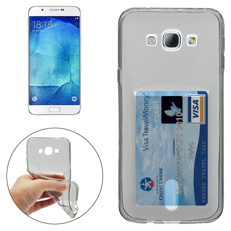 Ultrathin TPU Protective Case with Card Slot for Galaxy A8 / A8000