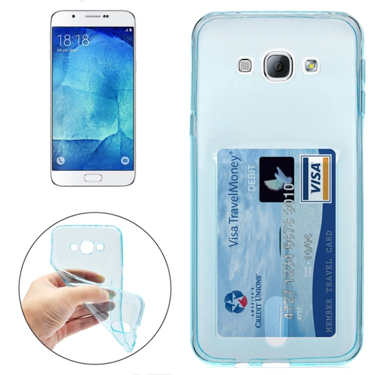 Ultrathin TPU Protective Case with Card Slot for Galaxy A8 / A8000