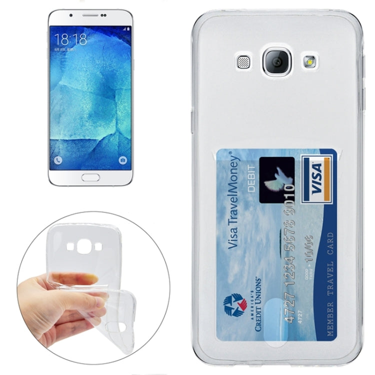 Ultrathin TPU Protective Case with Card Slot for Galaxy A8 / A8000