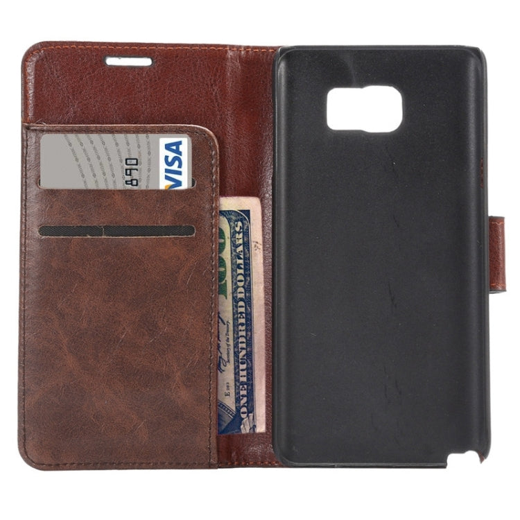 Crazy Horse Texture Leather Case with Holder & Card Slots & Wallet for Galaxy Note 5 / N920