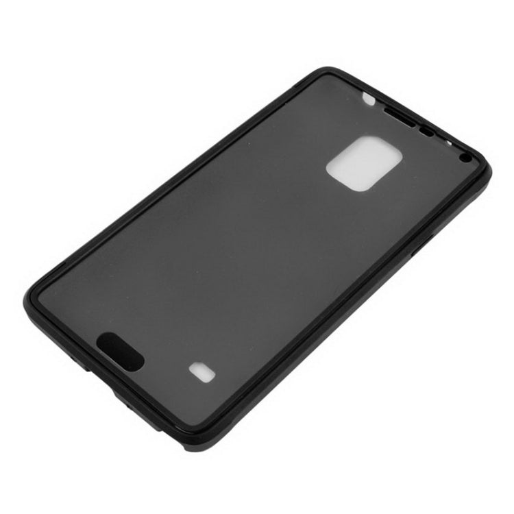 Horizontal Flip Touch Screen Frosted TPU Protection Case for Galaxy Note 4 / N910