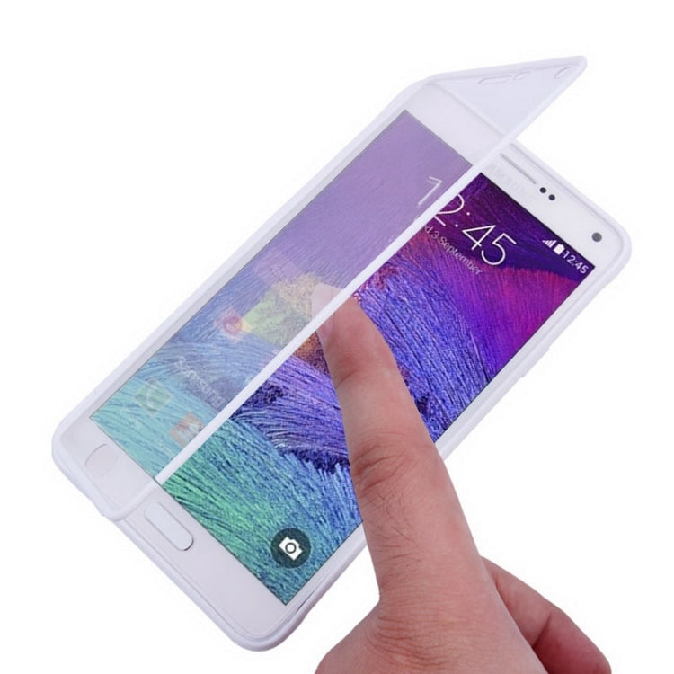 Horizontal Flip Touch Screen Frosted TPU Protection Case for Galaxy Note 4 / N910