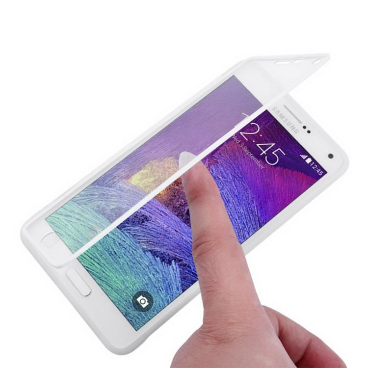 Horizontal Flip Touch Screen Frosted TPU Protection Case for Galaxy Note 4 / N910