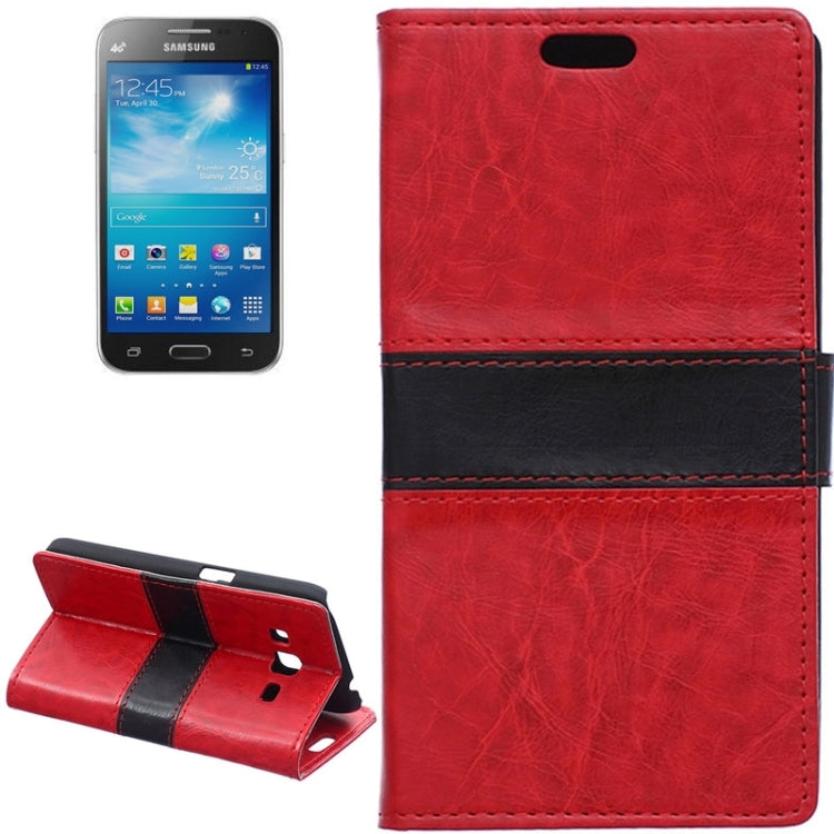Color Matching Flip Leather Case with Holder & Card Slots & Wallet for Galaxy Core Prime / G3608