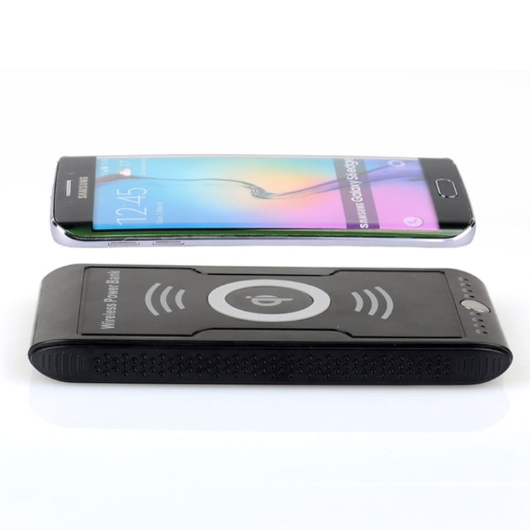 Qi Wireless Charger Transmitter Charging Plate with 6000mA Power Bank Function  for iPhone 8 / 8 Plus / X &  Nokia Lumia LG iPhone Samsung HTC and Other Mobile Phone(Black)