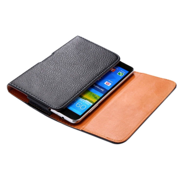Litchi Texture Universal Horizontal Style Leather Case with Belt Hole for Galaxy Mega i9208 / i9200 / Mega 2 / i9205(Black)