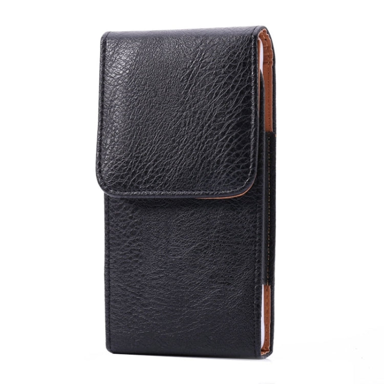 Litchi Texture Universal Vertical Style Leather Case with Safe Hole for Galaxy Mega 2 / Note 4 / Note 3(Black)