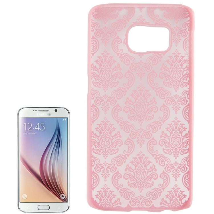 For Galaxy S6 / G920 Embossed Flowers Pattern Protective Hard Case