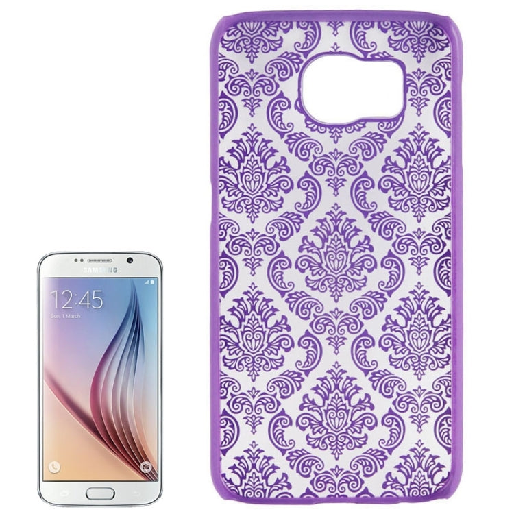 For Galaxy S6 / G920 Embossed Flowers Pattern Protective Hard Case